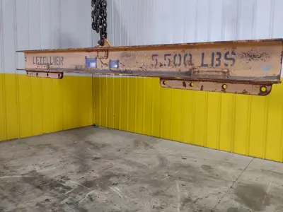 5,500 LBS X 6' LETELLIER CRANE SPREADER BAR LIFTING BEAM: STOCK #22642