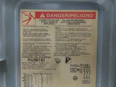 Square D HU361EI Safety Disconnect Snap Switch 30A 600V 3-Pole