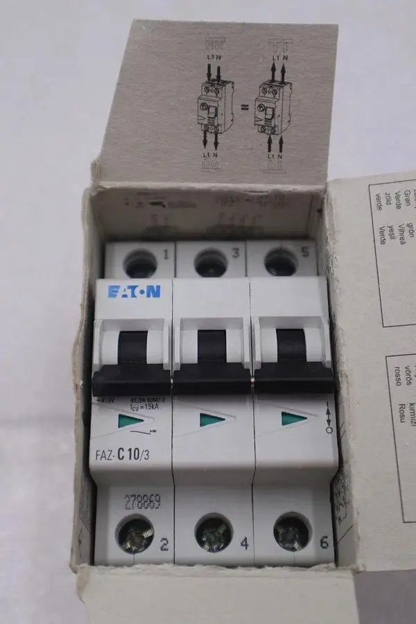 Eaton FAZ-C10/3 Circuit Breaker Part Moeller Series  #K-2208