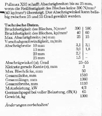 USED PULLMAX X 93