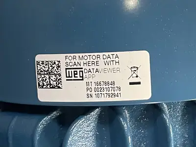 1.5 hp, 230/400 volts, 2880 rpm, 90S Electric Motor