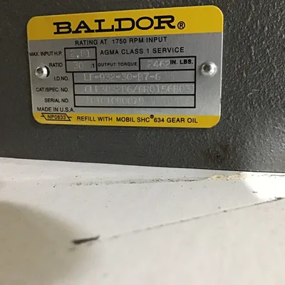Baldor GLF3032BG Gearmotor Speed Reducer Ratio 30:1 Nema 140C Left Hand Shaft