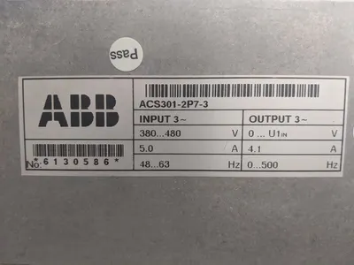 ABB ACS301-2P7-3 Variable Frequency Drive 2 HP 380-480VAC ACS 300 Used