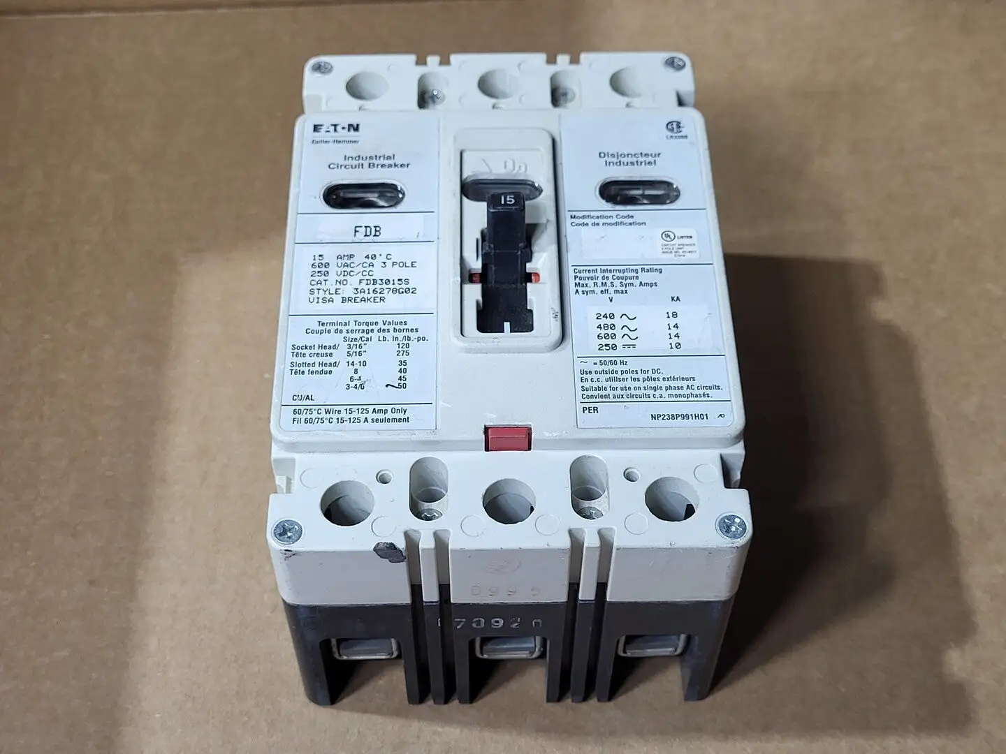USED EATON CUTLER-HAMMER FDB3015S