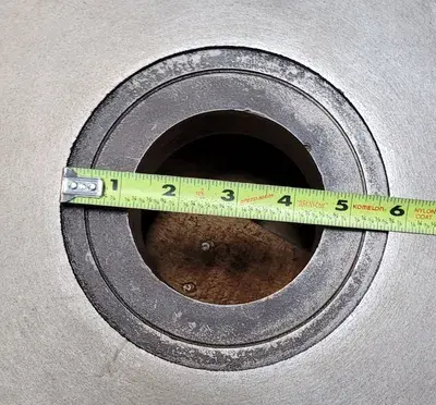 D1-8 LATHE FACE PLATE, 24" DIAMETER, 3 PINS, 3-1/2" THROUGH HOLE
