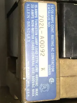 USED ALLEN BRADLEY 702L-AOD92