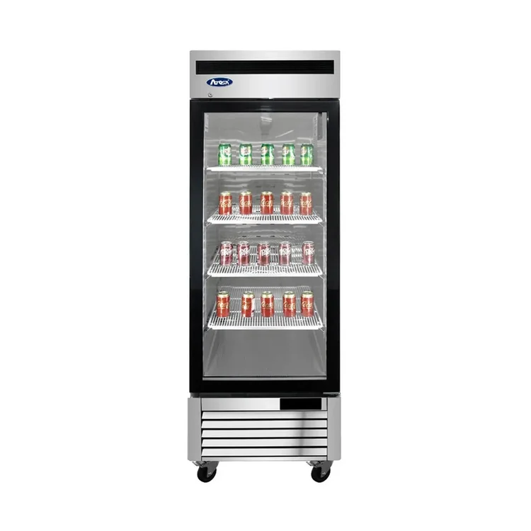 New | in-Stock Atosa New Atosa MCF8705GR Bottom Mount (1) Glass Door Merchandiser Refrigerator Display Refrigerators Illinois US | Falcon Restaurant Supply #1375481