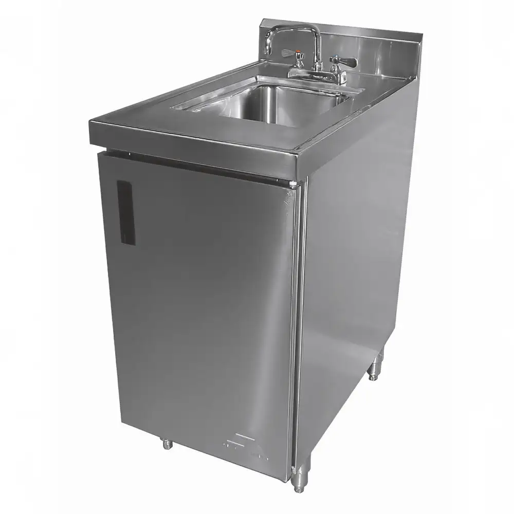 Advance Tabco SHK-180 Cabinet Base Commercial Hand Sink w/ 14"L x 10"W x 10"D Bowl