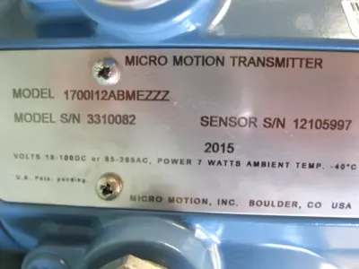 USED Micro Motion T025 F621SCAMEZZZZ