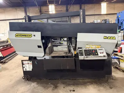 2018 Hyd-Mech H-22A Automatic Horizontal Band Saw with canted head