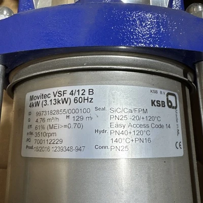 NEW KSB Movitec VSF 4/12 B