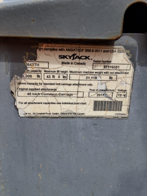 USED 2017 Skyjack SJ643TH