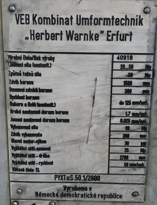 ERFURT Hydraulic Press, in good used condition, POA