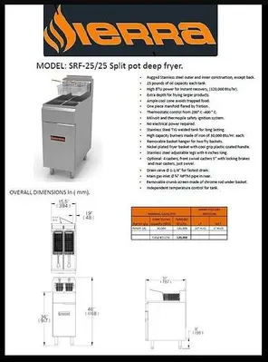 Split pot gas deep fryer