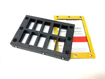 USED ICOTEK CABLE ENTRY PLATE TRANSIT SYSTEM FRAME, KEL 24/20 MT SCHWARZ