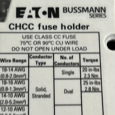 USED Eaton Bussmann CHCC