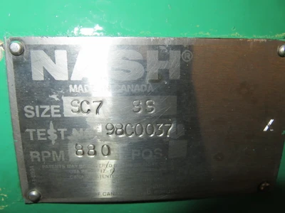 Nash Vacuum Pump Size SC-7 Material 316 Stainless