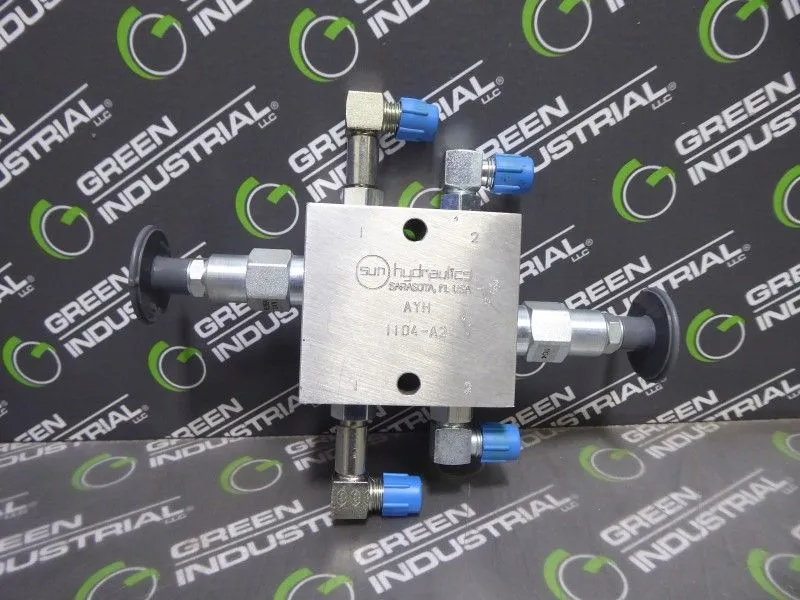 Sun Hydraulics 1104-A2 Cross Over Relief Valve Assembly New