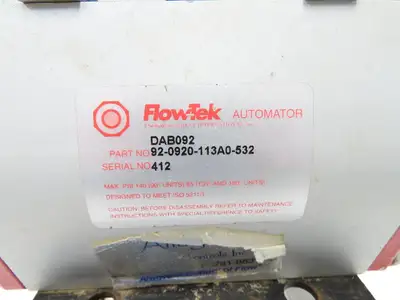 FlowTek 4-150 4" Stainless Ball Valve & Pneumatic Actuator Assembly DAB092