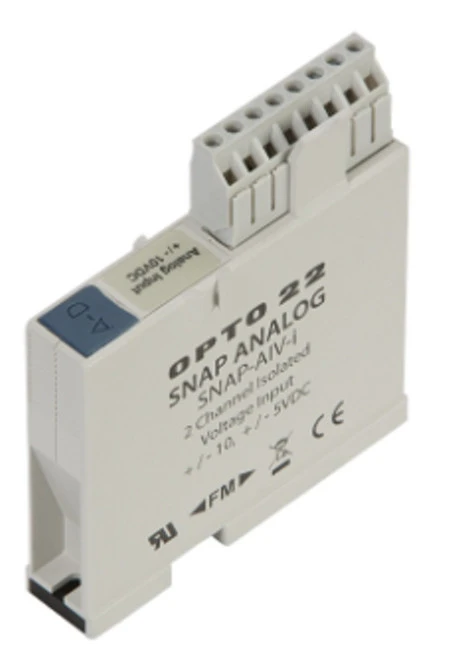 Opto 22 SNAP-AIV-i SNAP 2-Ch Isolated -10VDC to +10VDC Analog Voltage Input Mod [New]