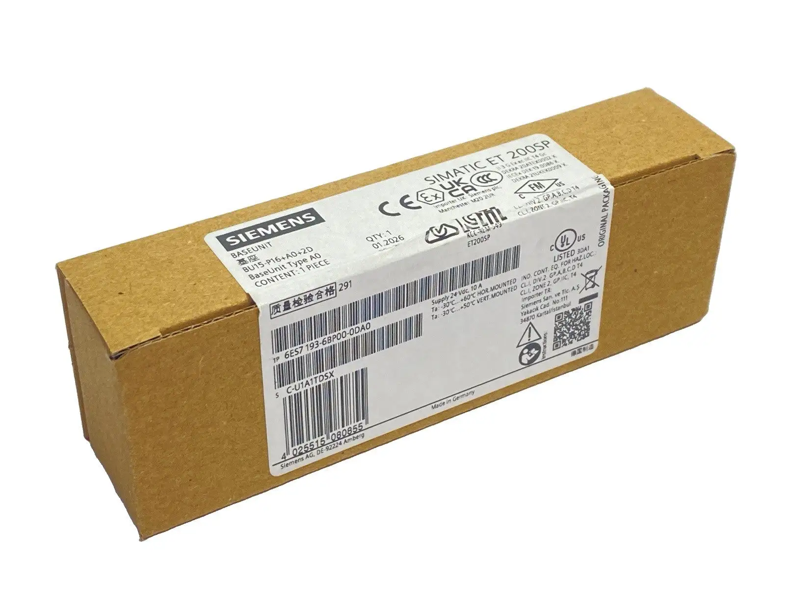New | in-Stock Siemens SIMATIC ET200SP Base Unit BU15-P16+A0+2D PLC Input & Output Michigan US | Maverick Industrial Sales #1461059