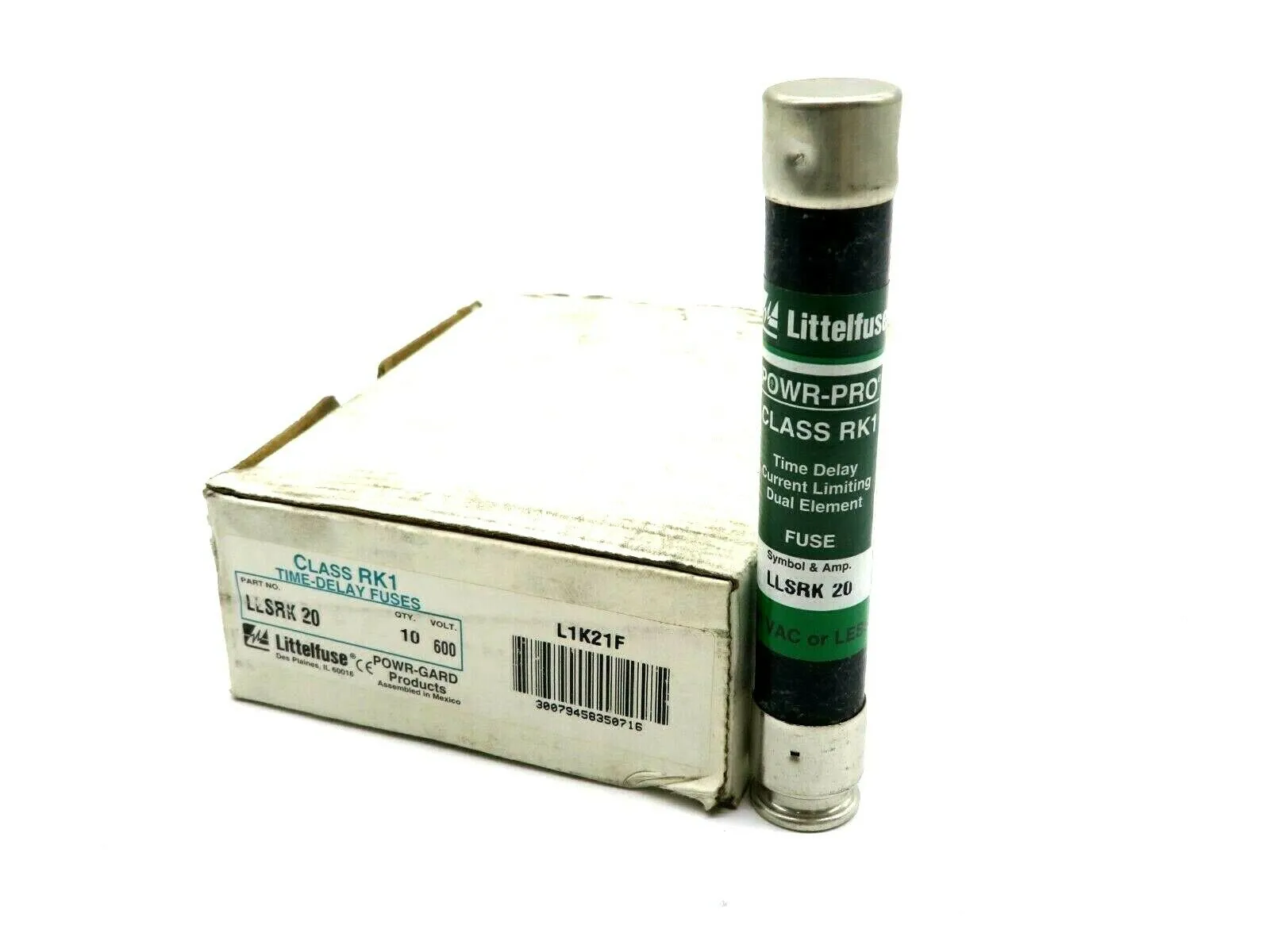 NEW LOT OF 8 LITTELFUSE LLSRK20 TIME DELAY FUSES 600VOLT