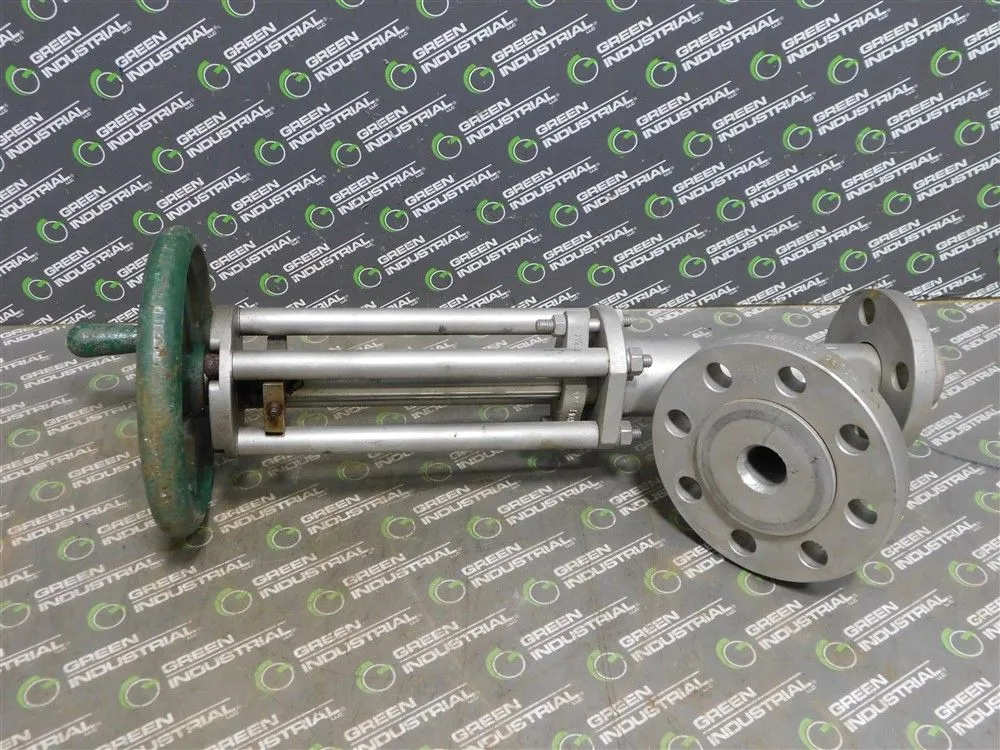 1" Fetterolf Corp. 9108F Ram-Seal Valve 500 PSI @ 95°C Body/Trim 316L Used