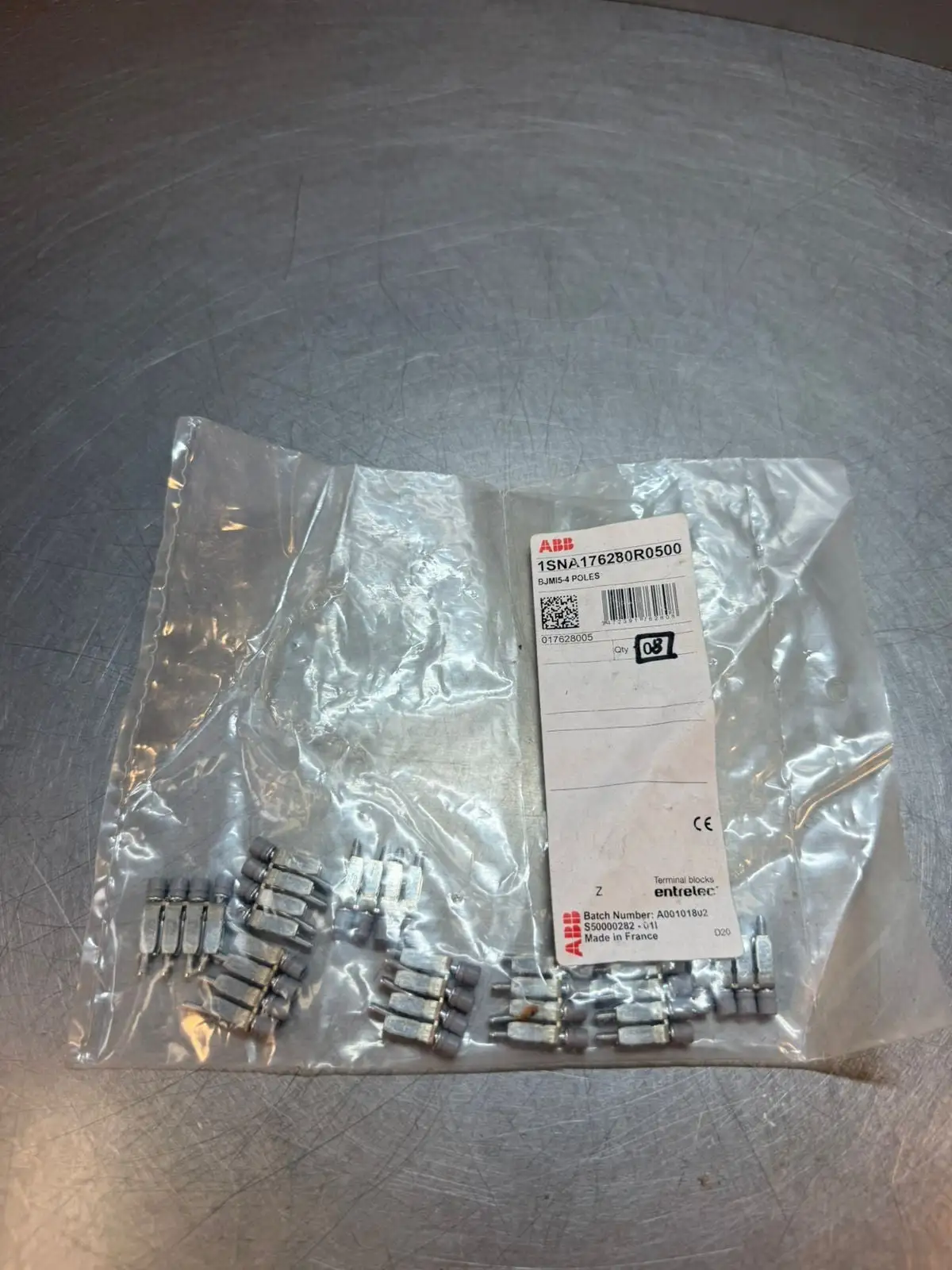 Abb 1SNA176280R0500 Terminal Blocks, BJMI5-4 Poles Pack of 8 (7.3.2)