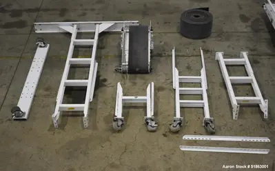 Used Hytrol Belt Conveyor – 10" Wide x 518" Long | 5 Sections | .5 HP Motor | Carbon Steel Frame on Casters