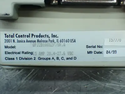 USED TOTAL CONTROLS PRODUCTS QPJ2D100S2P/SR.A
