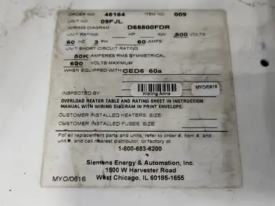 NEW SIEMENS CED63B060