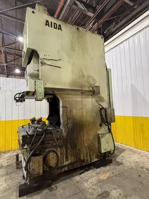 220 TON AIDA MODEL #NC1-200(2) GAP FRAME PRESS, WITH 9.84" STROKE: STOCK #22202
