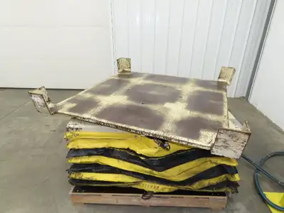 Airfloat Pneumatic Air Scissor Lift Table 4000lbs 48x48" Turntable Top 11 to 25"