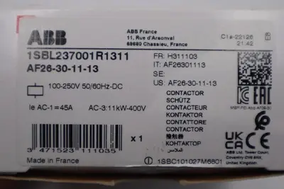 NEW ASEA BROWN BOVERI AF26-30-11-13 CONTACTOR 3-P STOCK K-85C