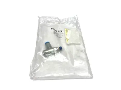 197581, GRLA-1/8-QS-6-RS-D | Festo GRLA-1/8-QS-6-RS-D One-Way Flow Control Valve, 6mm Tube OD, 197581 - New