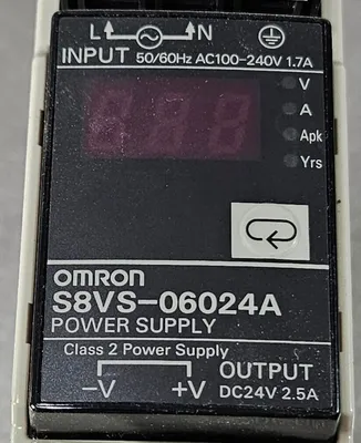 Omron S8VS-06024A 24V 2.5A 60W 7-Pin Power Supply 4D-17