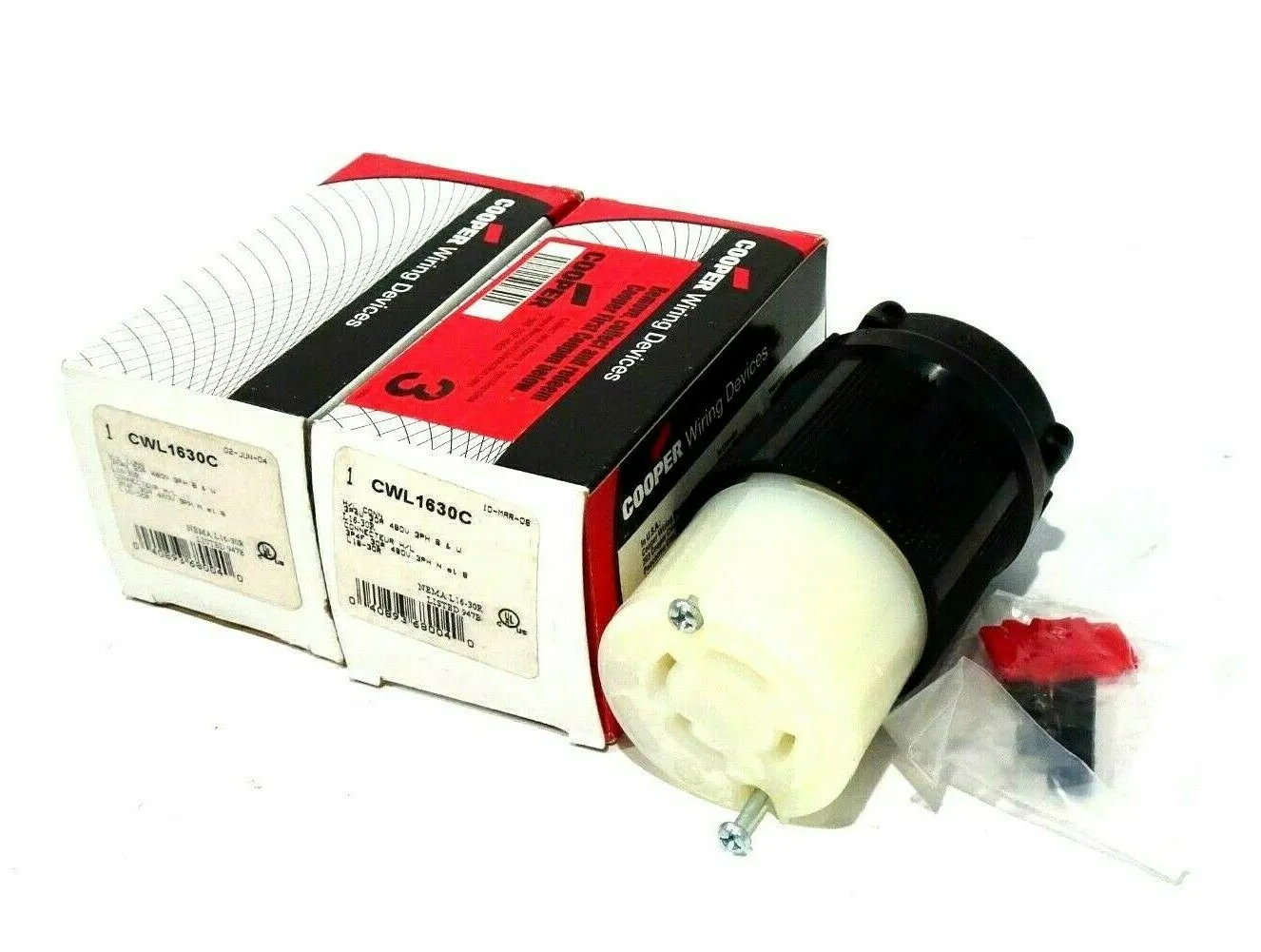 2 NEW COOPER CWL1630C CONNECTORS