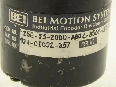 BEI Industrial H25E-SS-2000-ABZC-8800-LED-EM18 Rotary Encoder 5V 3/8" Shaft