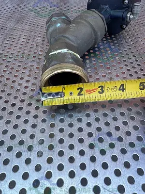 USED GEMU 554/32 PNEUMATIC ANGLE SEAT GLOBE VALVE W/ 1 1/4" TO 1 1/2 THREADED FITTING