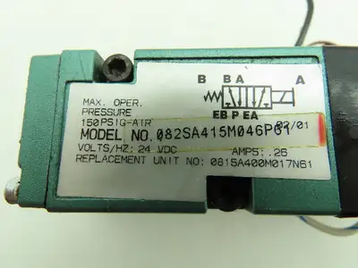 Numatics 082SA415M046P61 Single Acting Solenoid Valve 225-369 24 VDC 6.3W