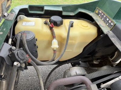 (1) 2014 E-Z-Go golf cart with a Kawasaki gas engine, includes canopy, ball carrier, fold-down winds...