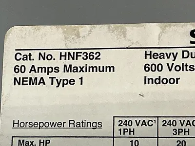USED SIEMENS HNF362