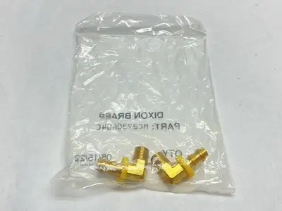NEW DIXON PUSH-ON HOSE BARB ADAPTER ELBOW 3/8" NPT X 3/8" HOSE LOT OF 2