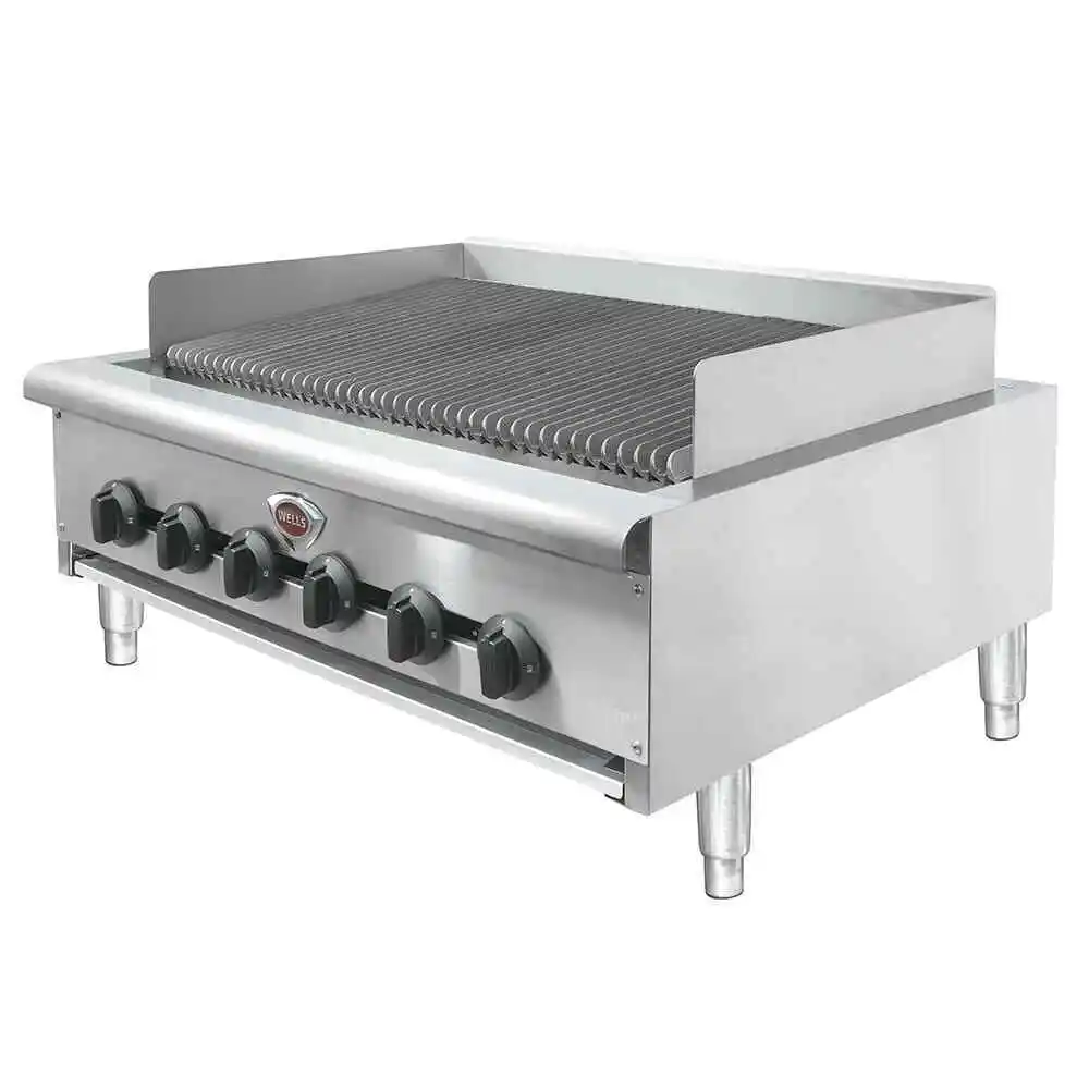 Wells HDCB-3630G 36" Gas Charbroiler w/ Cast Iron Grates - Manual, Natural Gas
