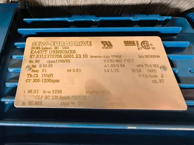 Used SEW-EURODRIVE KA47/T DRN80MK6 A.C. Motors South Carolina US | ESS Industrial Equipment Sales #1261487