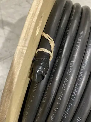 USED BASIC WIRE AND CABLE CONTROL CABLE 12AWG STRAND. 0.60" OD ROLL OF 235'