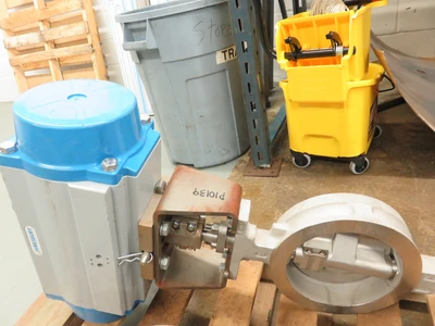 Jamesbury 8"-300 Wafer Sphere Valve with Actuator , Unused Spare Room