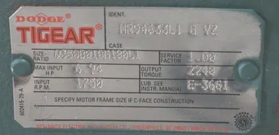 NEW DODGE MR94633L1-G-YZ TIGEAR REDUCER Q350B010M180L1