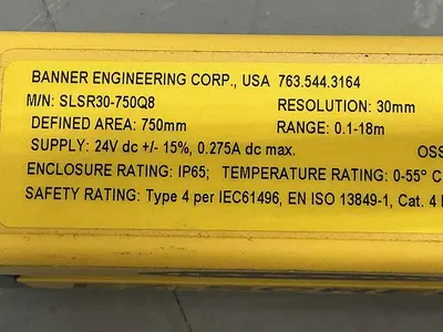 USED BANNER ENGINEERING SLSR30-750Q8