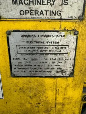 120" CINCINNATI SHEET STACKER CONVEYOR